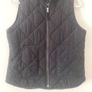 Black quilted Jcrew Vest